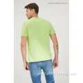 Mens Casual Pocket and Embroidery Short Sleeve T-Shirt